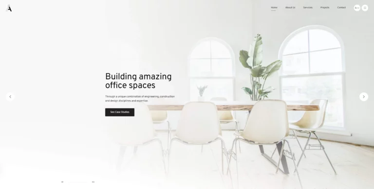 Architektur Musterwebsite - Header