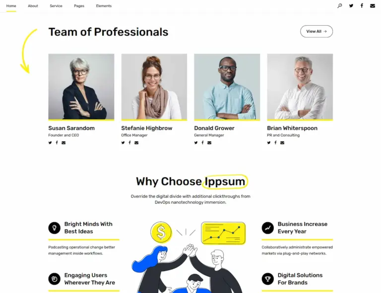 Beratung 1 Musterwebsite Section 1