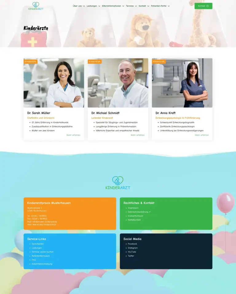 Kinderarzt Musterwebsite1