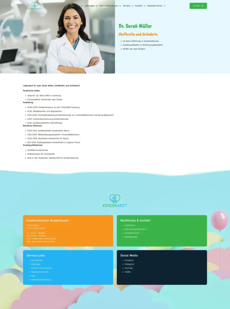 Kinderarzt Musterwebsite3