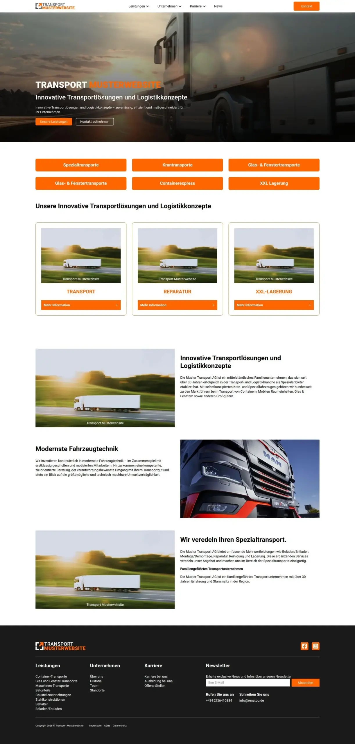 Transport Musterwebsite3 Transport Musterwebsite3